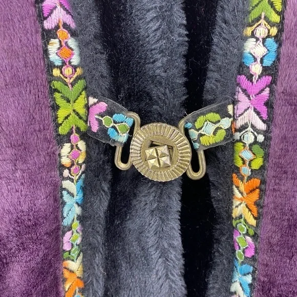 Vintage 1960’s Niccolini Medium Purple Black Faux Fur Penny Lane Coat Re… - Picture 6 of 15